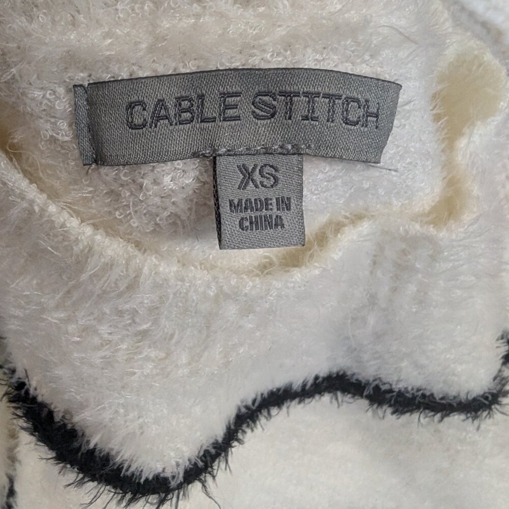 SOFT & FUZZY Black & White Striped Sweater - Picture 4 of 5